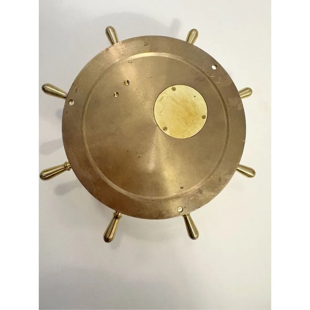VTG Boston Chelsea Clock Brass Ships Wheel Mechanical Bell
